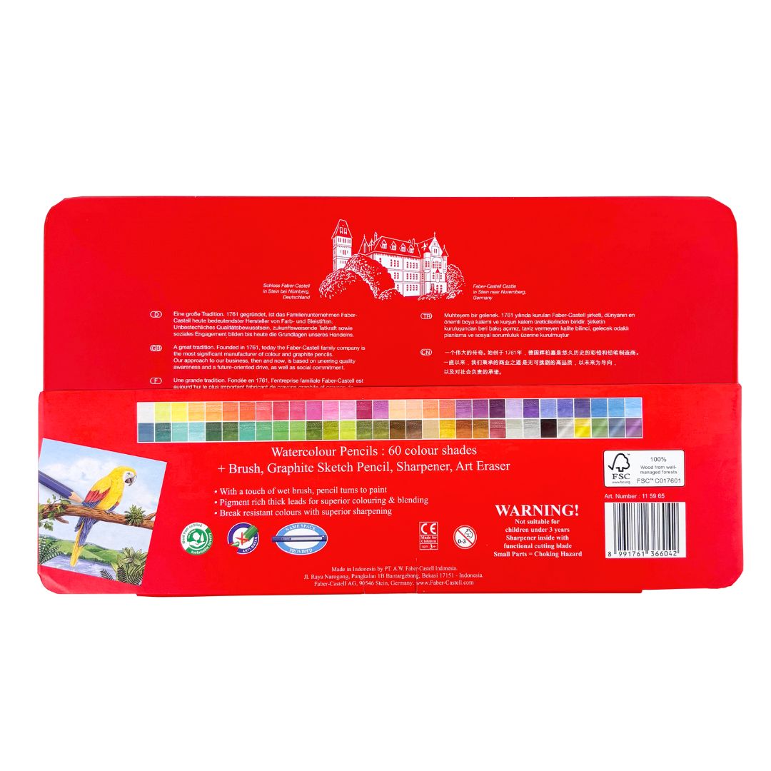 60 Watercolour Pencils Sketch Set